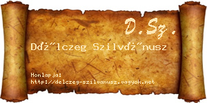 Délczeg Szilvánusz névjegykártya